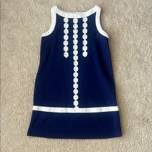 Gymboree Navy and White Sleeveless Dress 10